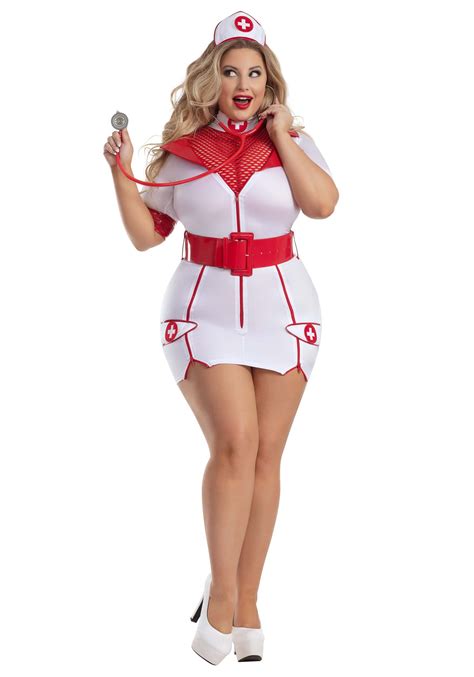 naughty nurse costume plus size